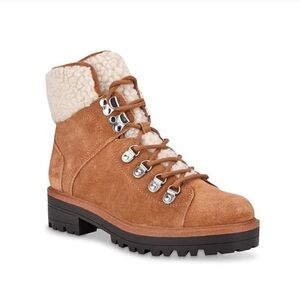 MARC FISHER Isalia Shearling Lace Up Boots